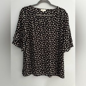 Loft Outlet short sleeve blouse, size large